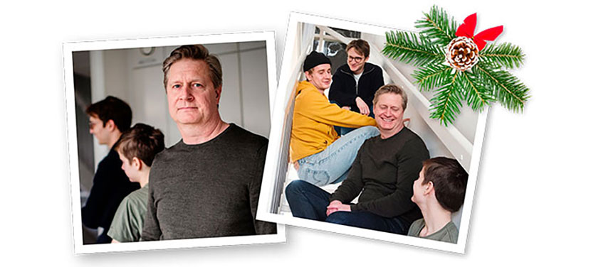 I år ser Mikael fram emot julen tillsammans med sina söner
