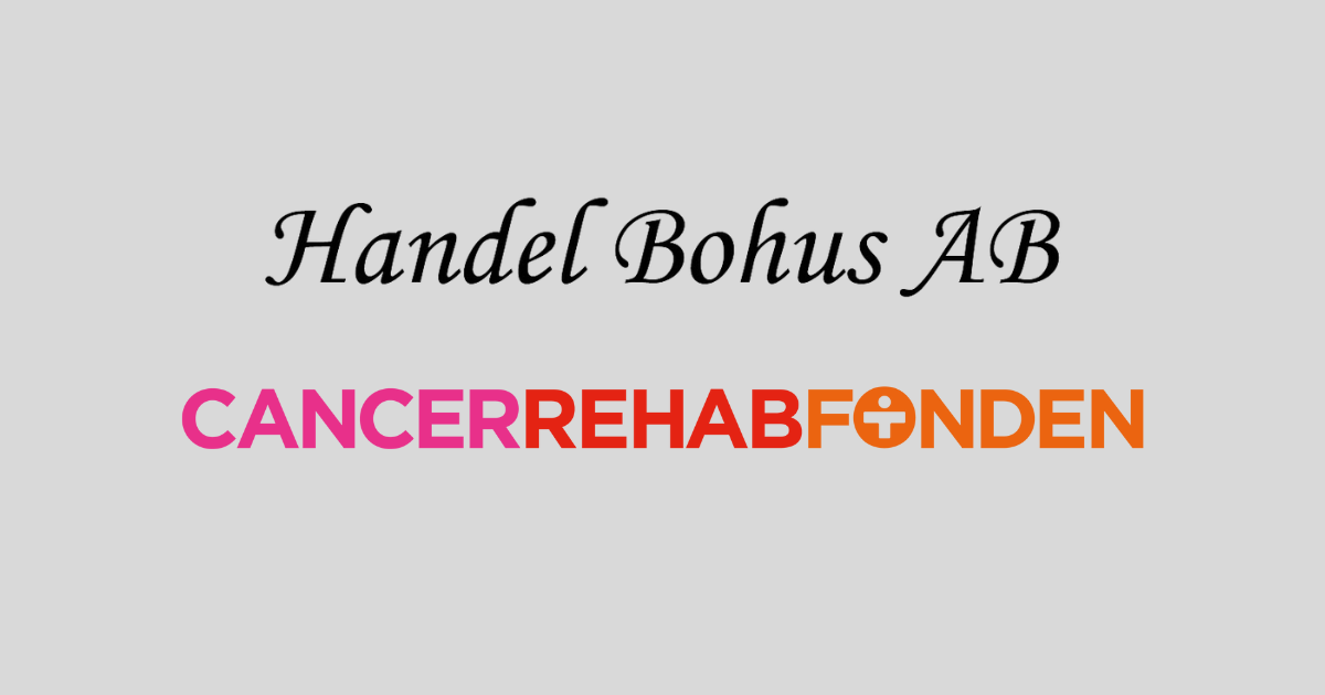 Handel Bohus stttar CancerRehabFonden