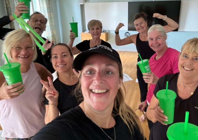 Tomas och hans grupp från cancerrehab.