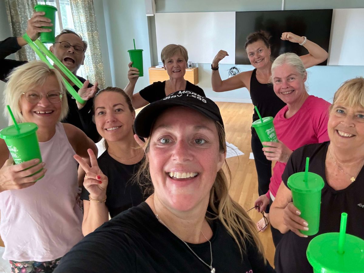 Tomas och hans grupp från cancerrehab.