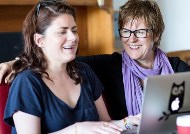 Grundarna av Cancerkompisar, Alexandra och Inga-Lill Lellky.