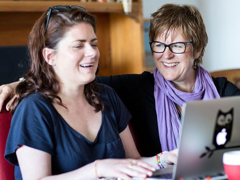 Grundarna av Cancerkompisar, Alexandra och Inga-Lill Lellky.