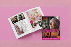 Framsidan på CancerRehabRapporten 2025.