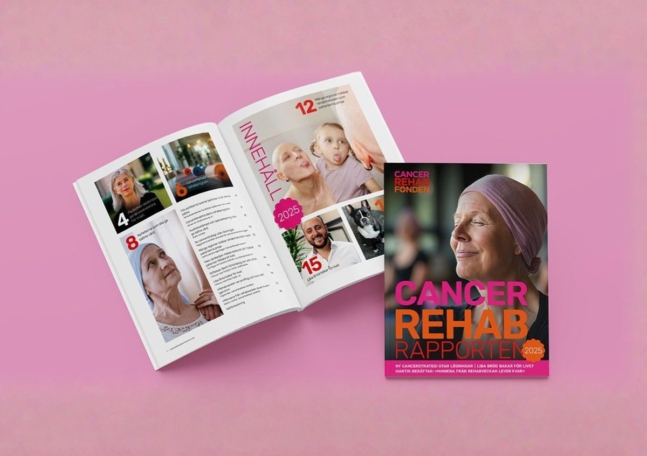 Framsidan på CancerRehabRapporten 2025.
