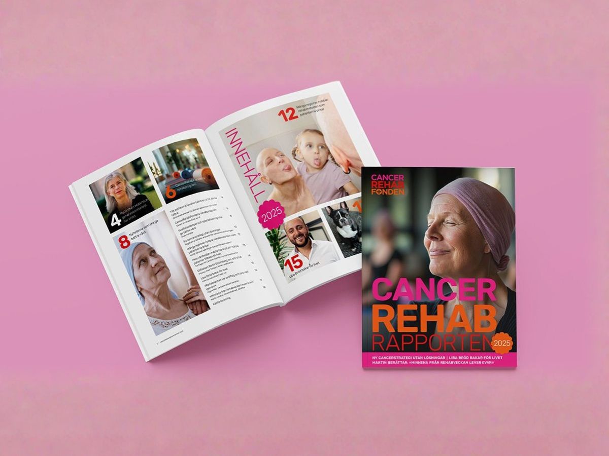 Framsidan på CancerRehabRapporten 2025.